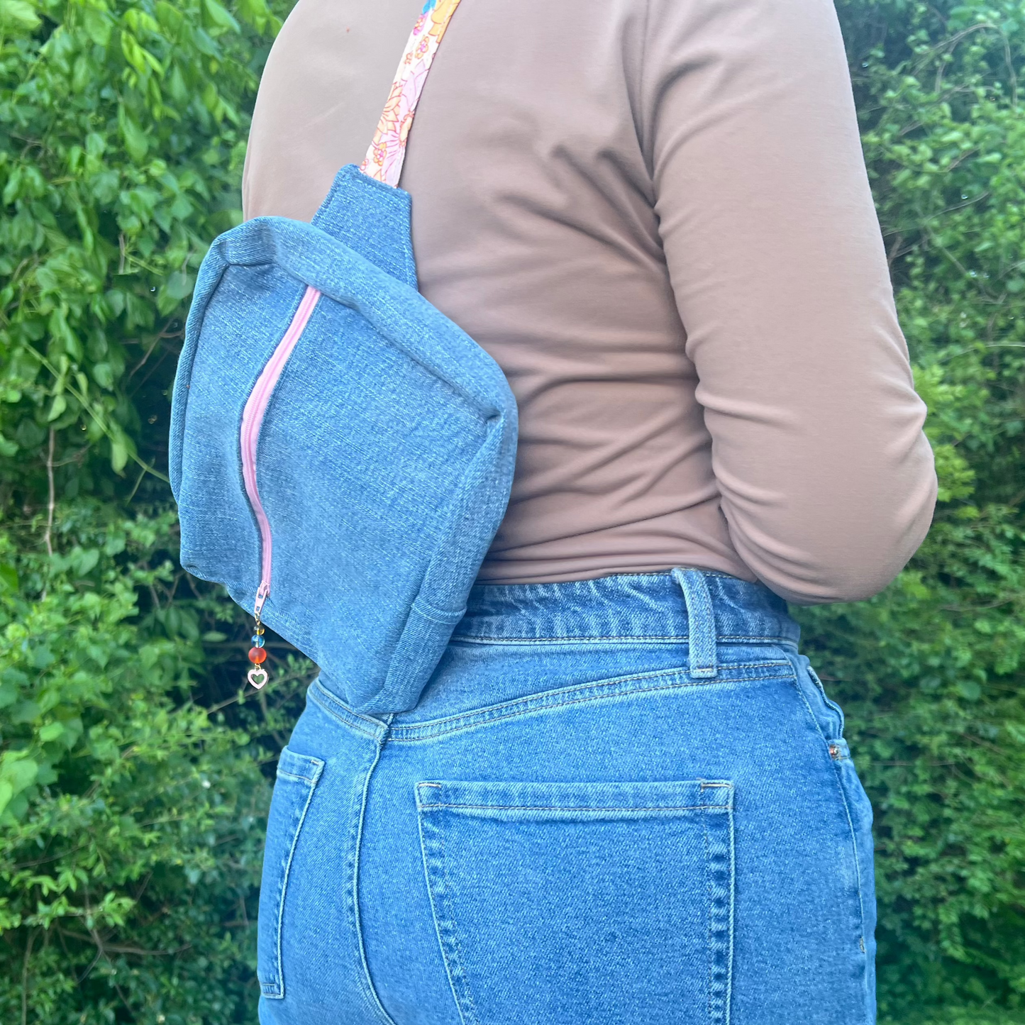 Blue Denim - Back Pocket Adjustable Bag