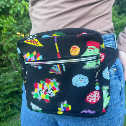 Funky Cotton with Denim Lining - Adjustable Bag