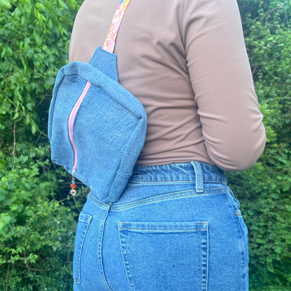Blue Denim - Back Pocket Adjustable Bag