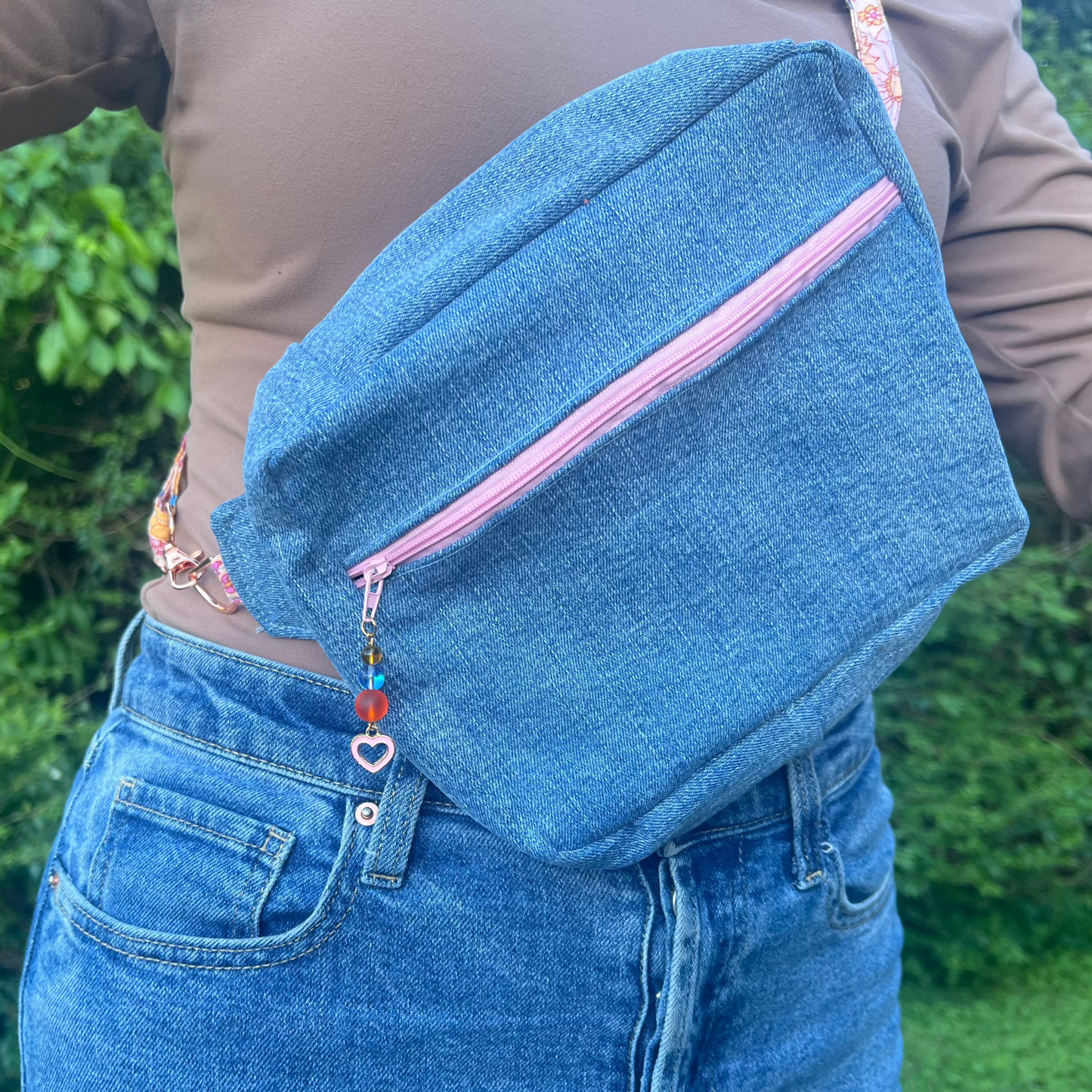 Blue Denim - Back Pocket Adjustable Bag