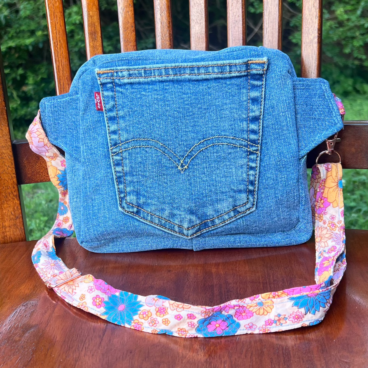 Blue Denim - Back Pocket Adjustable Bag