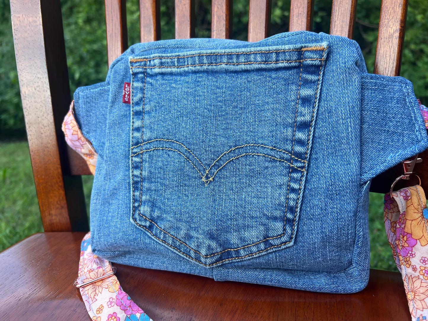 Blue Denim - Back Pocket Adjustable Bag