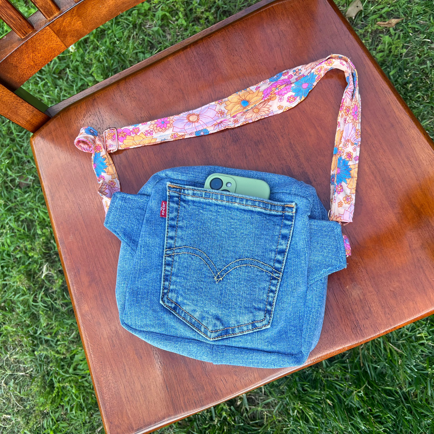 Blue Denim - Back Pocket Adjustable Bag