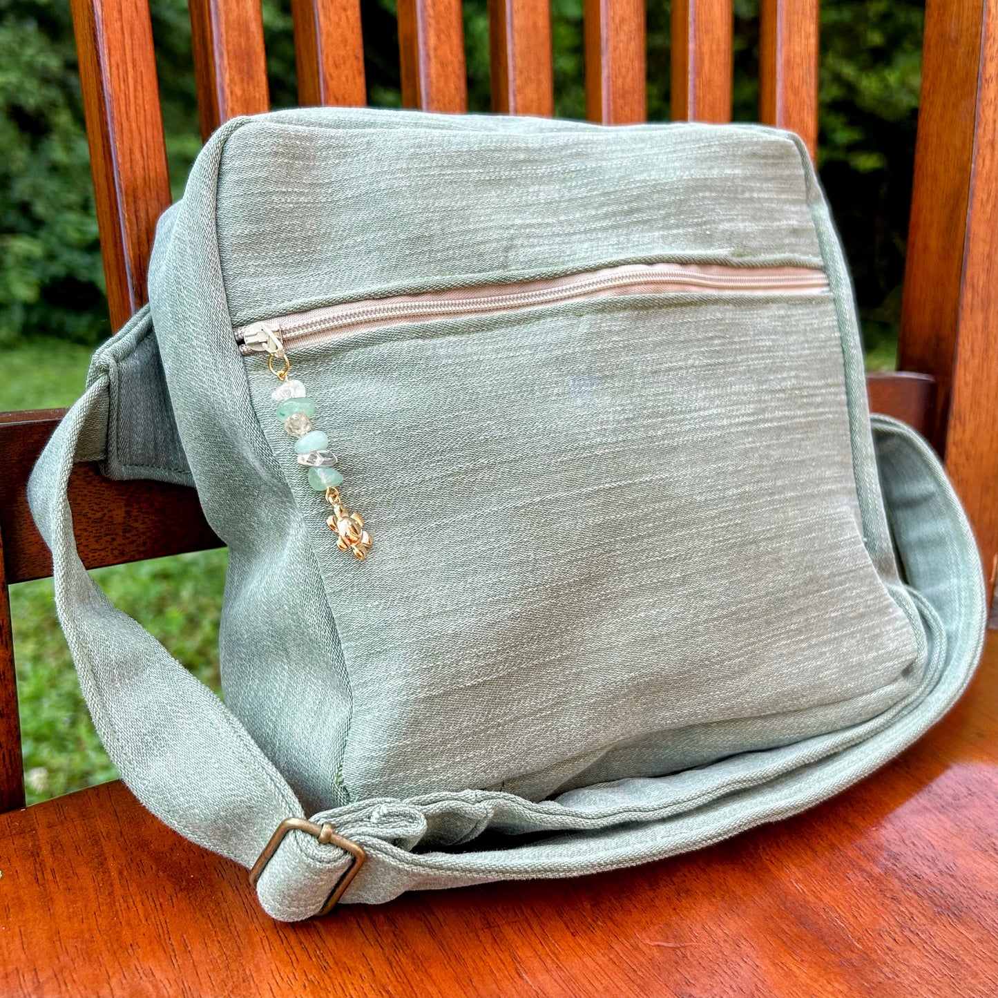 Green Denim - Back Pocket Adjustable Bag
