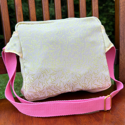 Pink/Gold Dragonfly Adjustable Bag