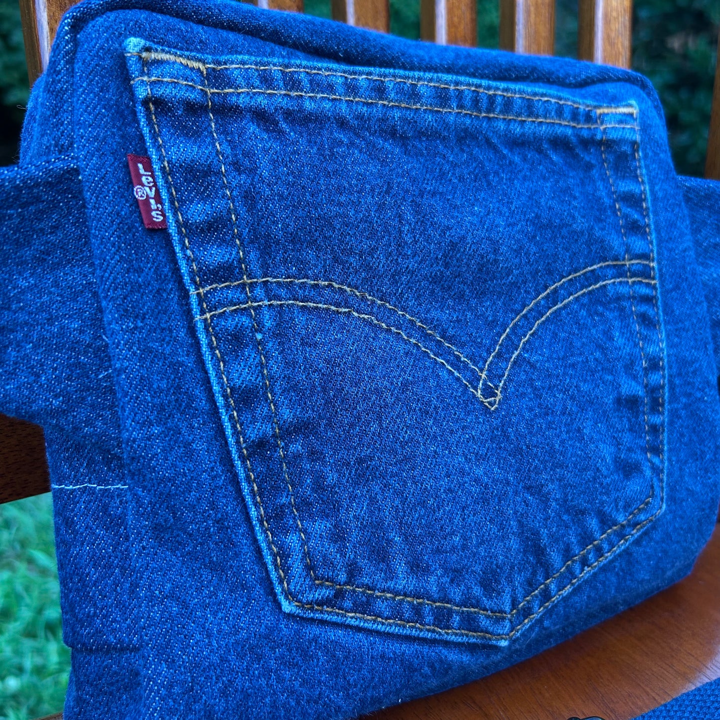 Dark Blue Denim - Back Pocket Adjustable Bag