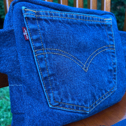 Dark Blue Denim - Back Pocket Adjustable Bag