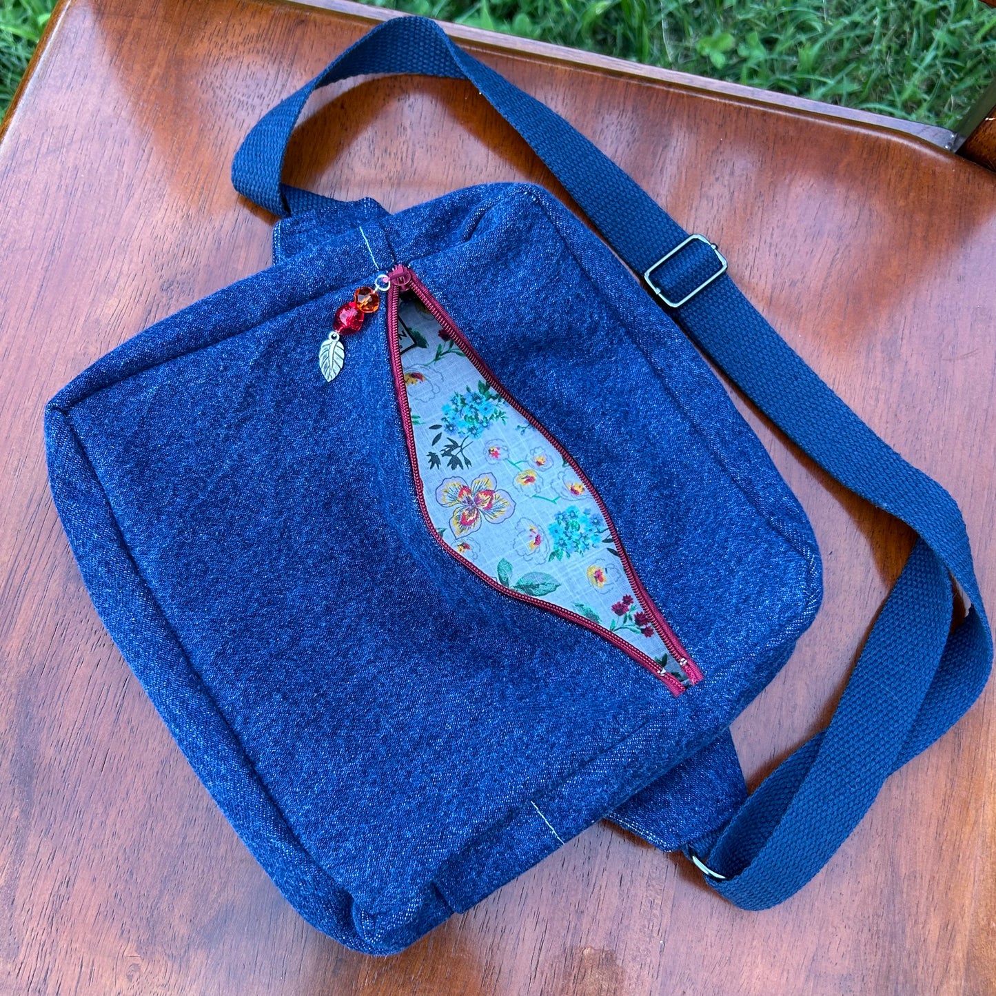 Dark Blue Denim - Back Pocket Adjustable Bag