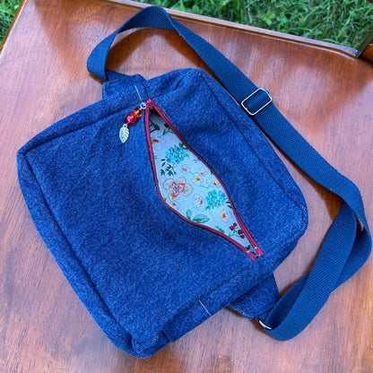 Dark Blue Denim - Back Pocket Adjustable Bag