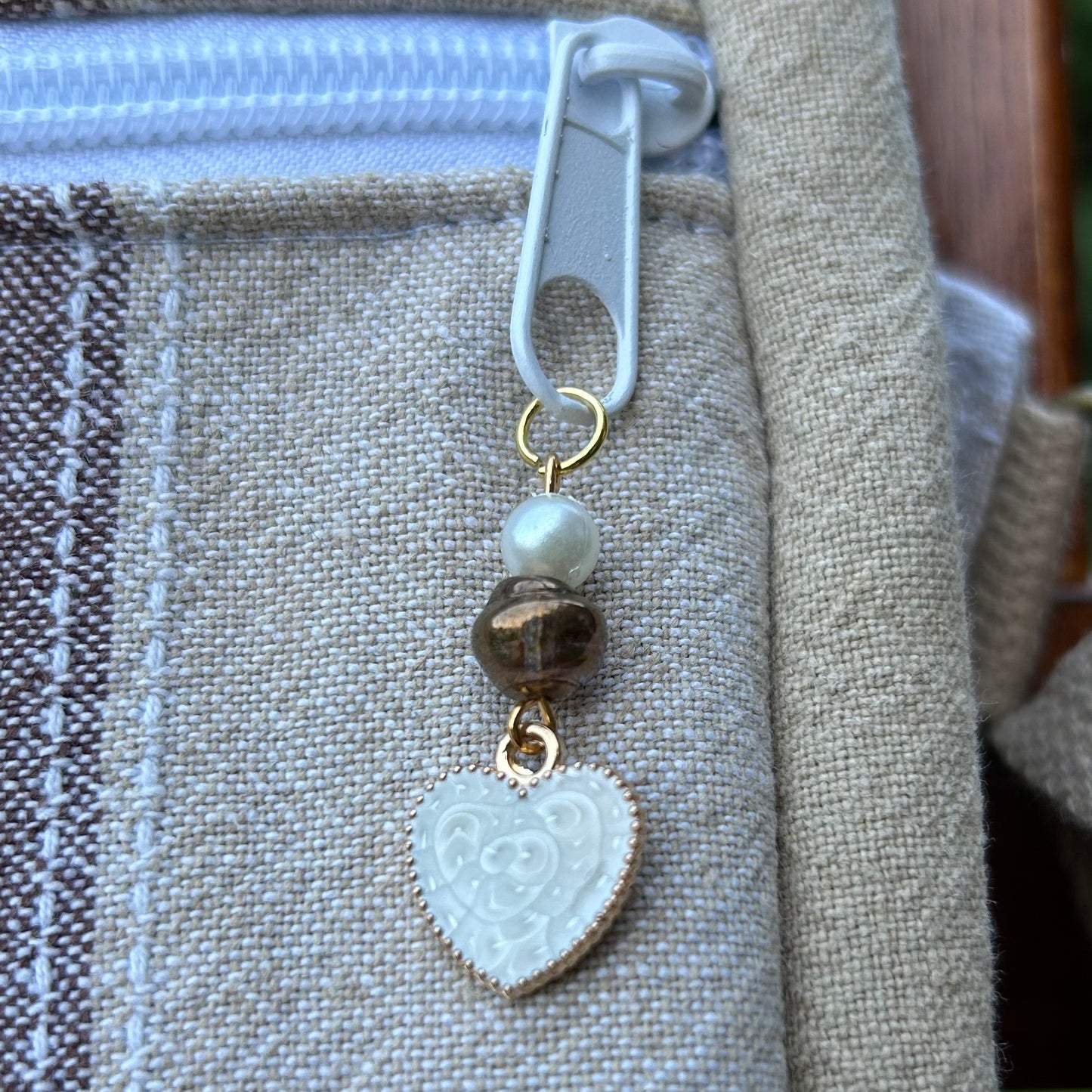 Tan Cotton Button-Down - Back Pocket Adjustable Bag