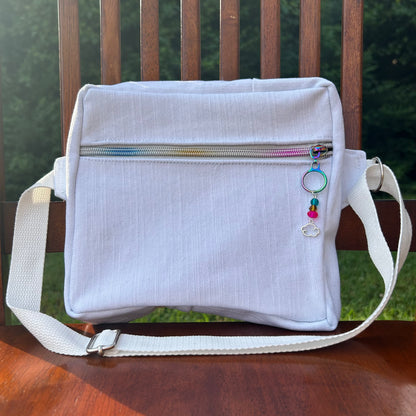 White Denim - Back Pocket Adjustable Bag