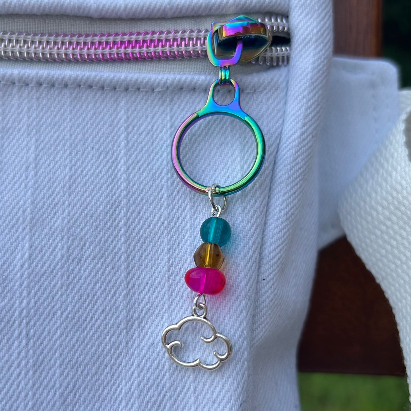White Denim - Back Pocket Adjustable Bag