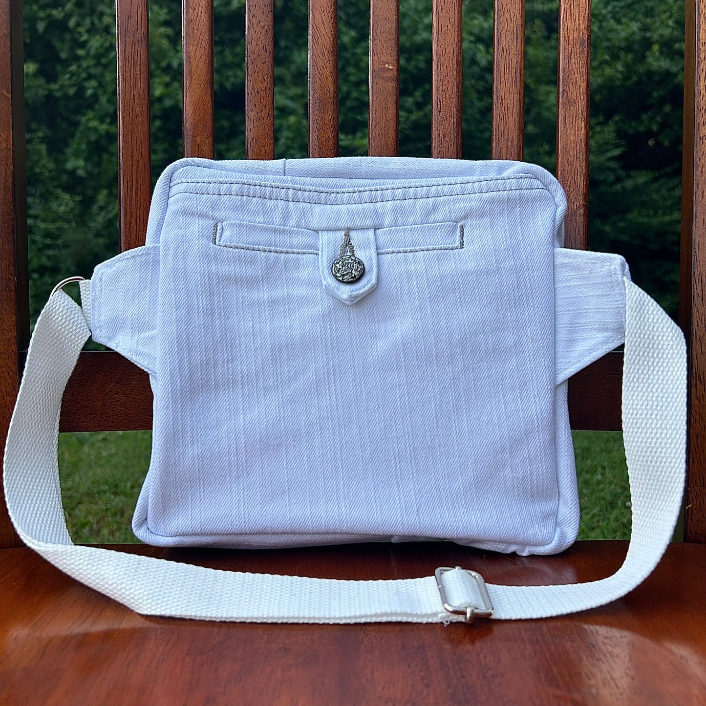 White Denim - Back Pocket Adjustable Bag