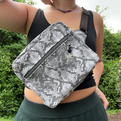 Snake Skin Pattern- Back Pocket Adjustable Bag
