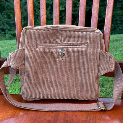 Brown Corduroy - Back Pocket Adjustable Bag
