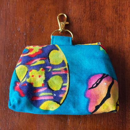 Funky Fish Cotton - Clip-On Mini Pouch