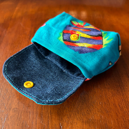 Funky Fish Cotton - Clip-On Mini Pouch