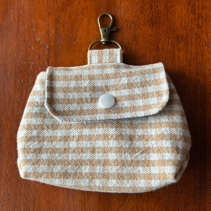 Checkerboard Denim - Clip-On Mini Pouch