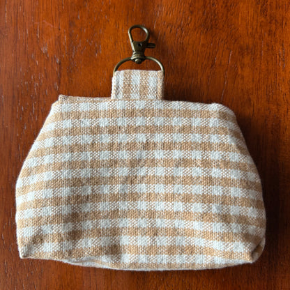 Checkerboard Denim - Clip-On Mini Pouch