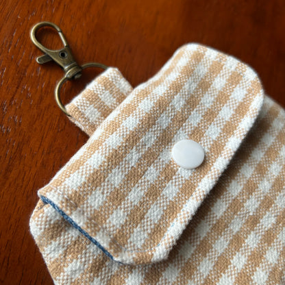 Checkerboard Denim - Clip-On Mini Pouch